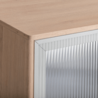 Seek & Ramble Cabinets Oscar Tall Cabinet Natural Oak and Fluted Glass