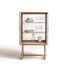 Seek & Ramble Cabinets Oscar Tall Cabinet Natural Oak and Fluted Glass