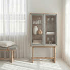 Seek & Ramble Cabinets Oscar Tall Cabinet Natural Oak and Fluted Glass