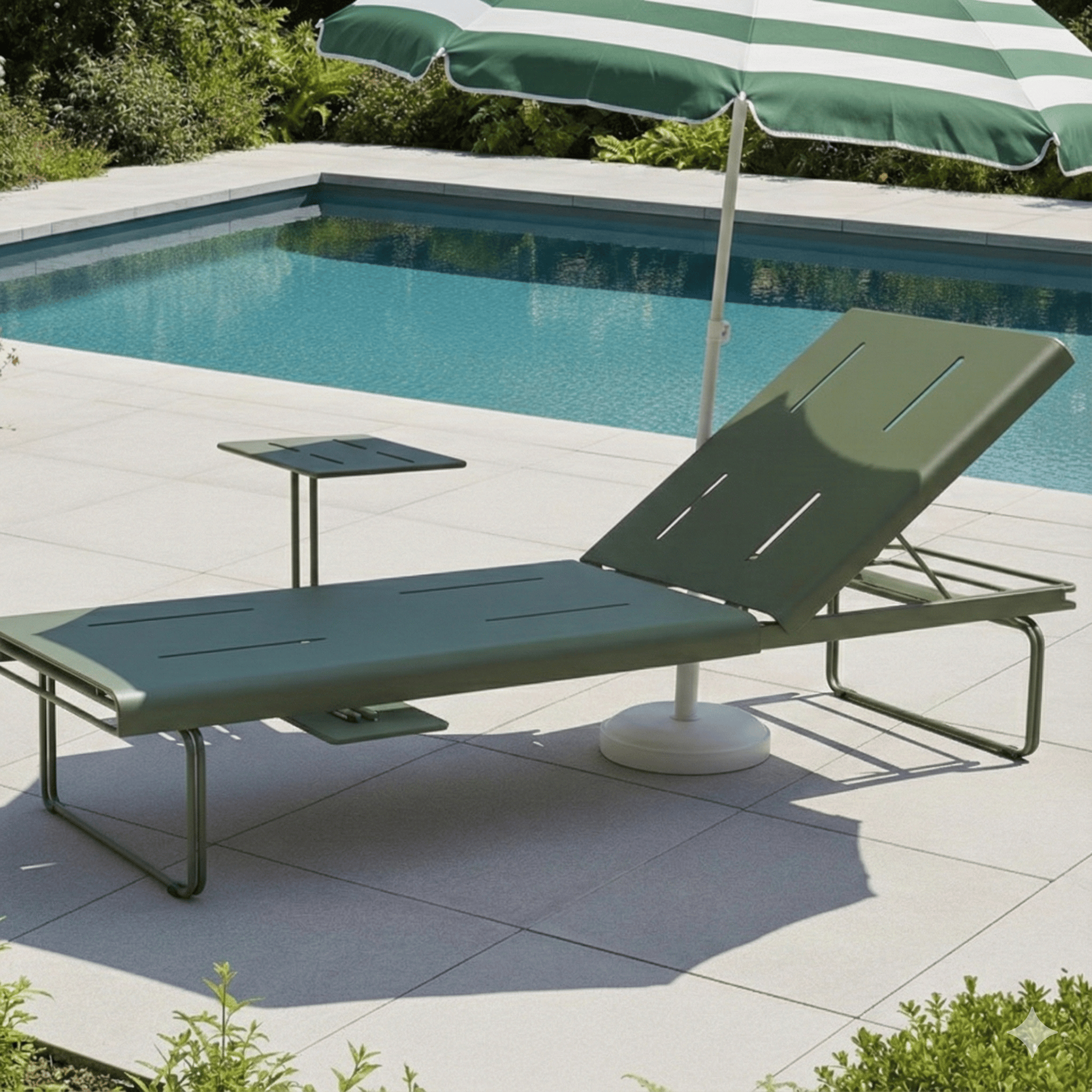 Seek & Ramble Sunbed Parco Outdoor Sun Bed Olive