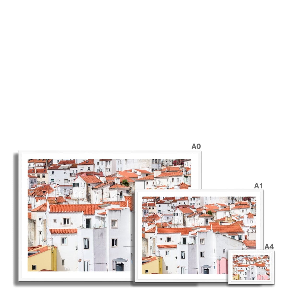 Seek & Ramble Framed Print Portugal Lisbon Alfama Rooftops Framed Print