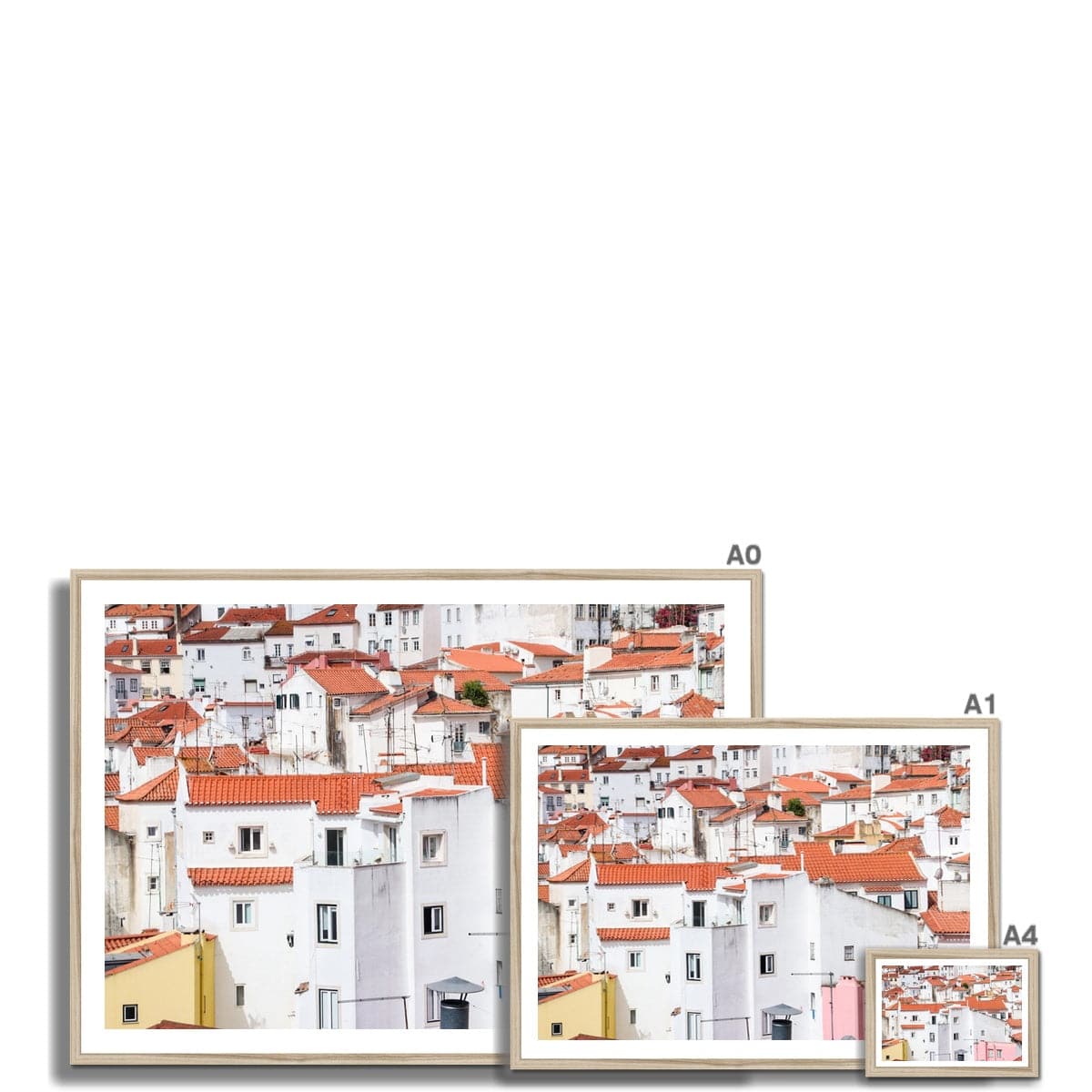 Seek & Ramble Framed Print Portugal Lisbon Alfama Rooftops Framed Print