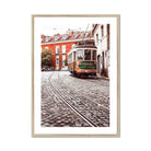 Seek & Ramble Framed Print A1 Portrait / Natural Frame Portugal Lisbon Alfama Tram Framed Print