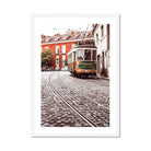 Seek & Ramble Framed Print A1 Portrait / White Frame Portugal Lisbon Alfama Tram Framed Print