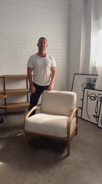 Luna armchair, natural
