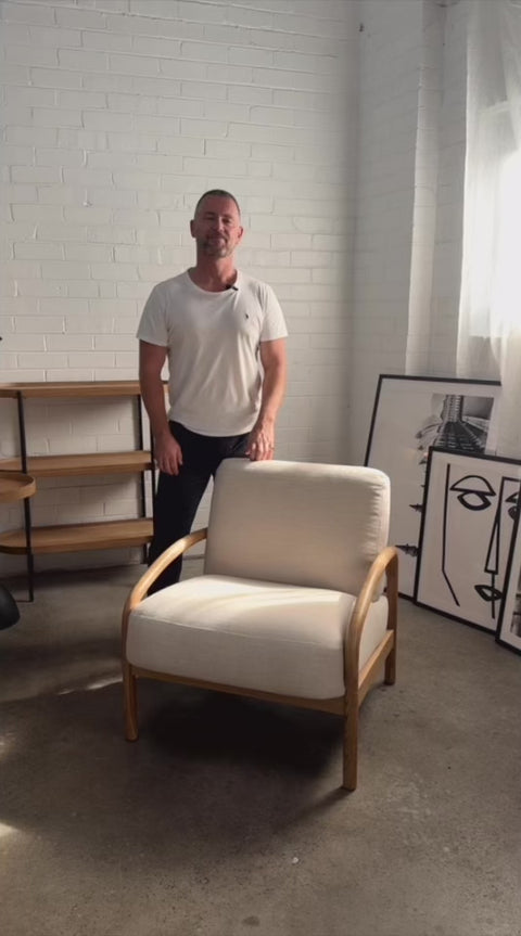 Luna armchair, natural