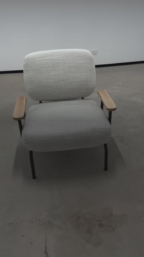 Mattia armchair, natural pepper