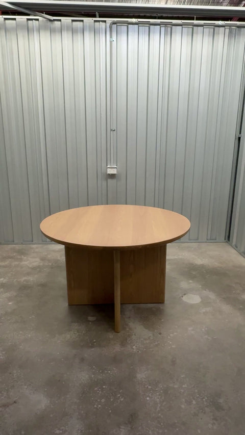 Kiama 1.2m round dining table, natural ash