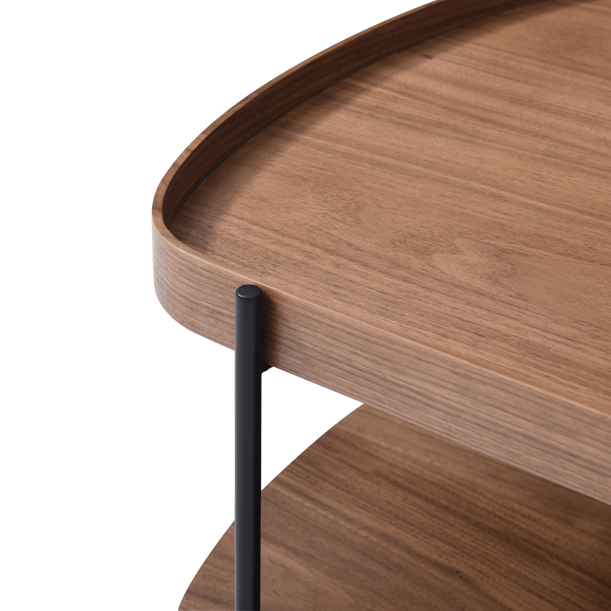 Seek & Ramble Coffee Tables Set of 2 Cleo Walnut Coffee Table and 3 Tier Bookcase