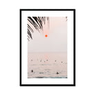 Seek & Ramble Framed A4 Portrait / Black Frame Sunset Surfers Bali Coast Framed Print