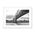 Adam Davies Framed 28"x20" / White Frame Sydney Harbour Bridge Light Through Fog