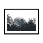 Adam Davies Framed 28"x20" / Black Frame Sydney Harbour Bridge Through Trees Monochrome  Framed & Mounted Print