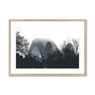 Adam Davies Framed 28"x20" / Natural Frame Sydney Harbour Bridge Through Trees Monochrome  Framed & Mounted Print