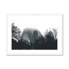 Adam Davies Framed 28"x20" / White Frame Sydney Harbour Bridge Through Trees Monochrome  Framed & Mounted Print