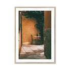 Seek & Ramble Framed Print A1 Portrait / Natural Frame Table For Two Italy Framed Print