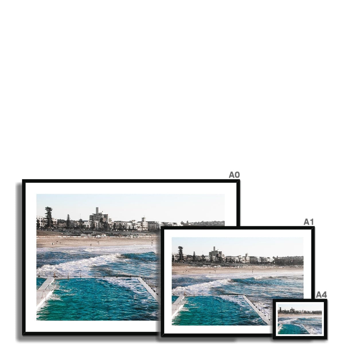 Seek & Ramble Framed Print View From Bondi Icebergs Framed Print