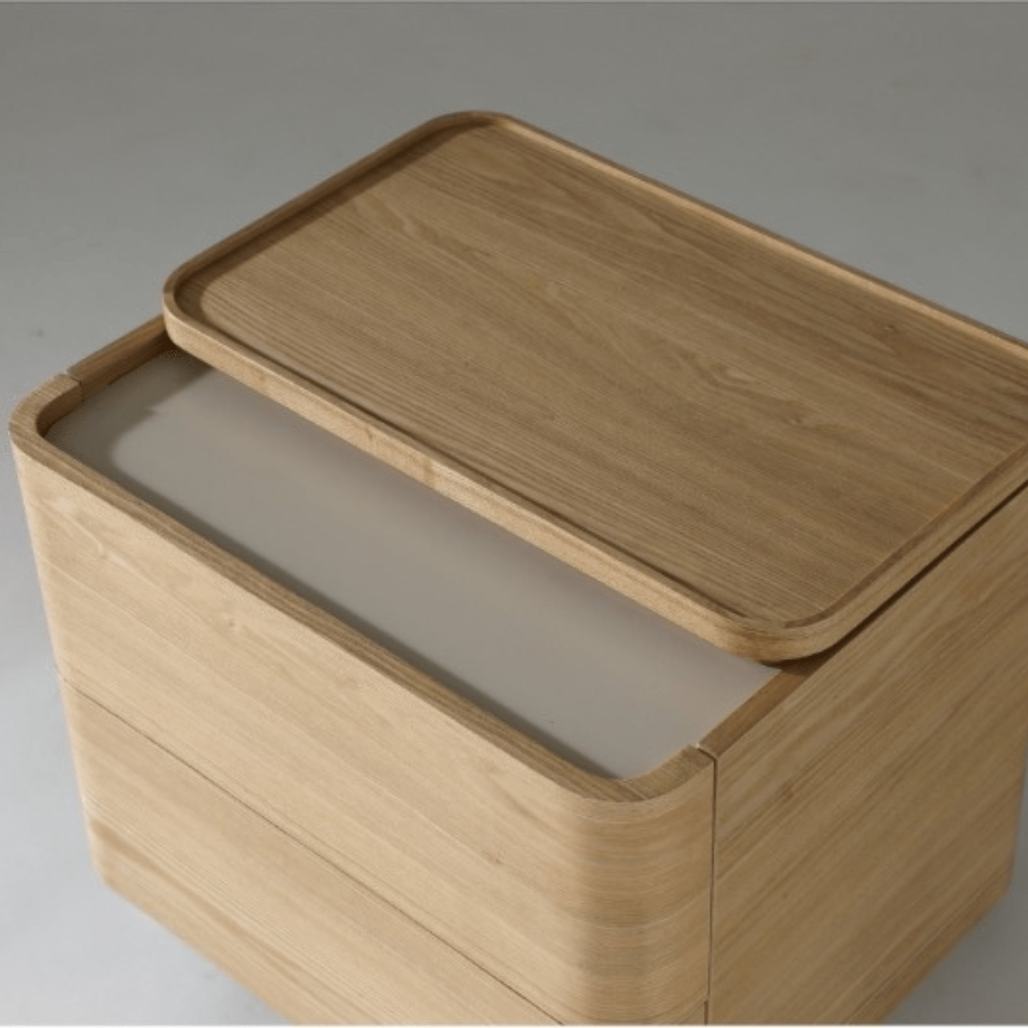 Seek & Ramble Bedsides Xara 2 Drawer Bedside Natural Ash & Warm Grey