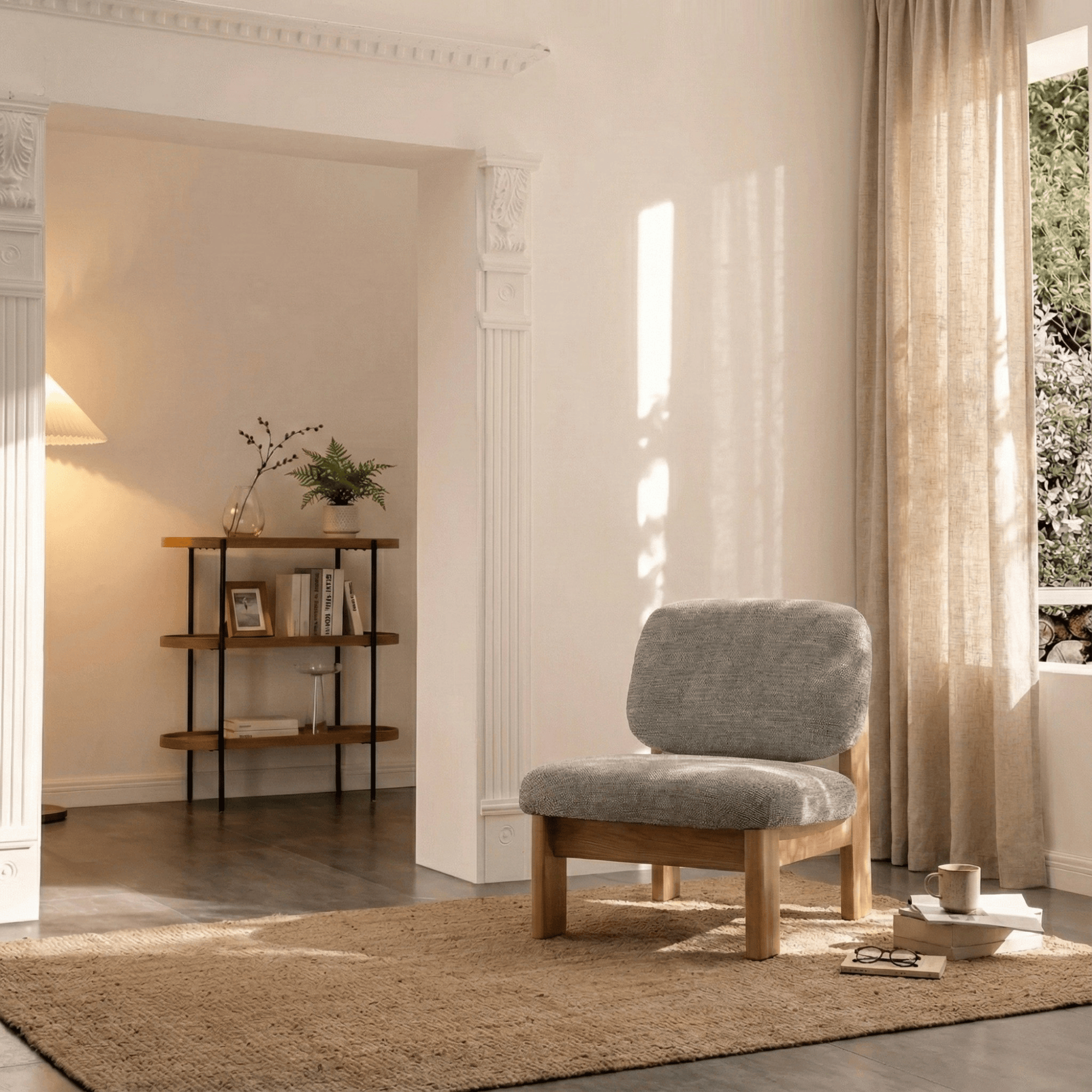 Seek & Ramble Accent Chair Xara Upholstered Occasional Chair Denim