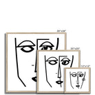 Seek & Ramble Framed Ai Picasso Style Line Drawing Face Framed & Mounted Print