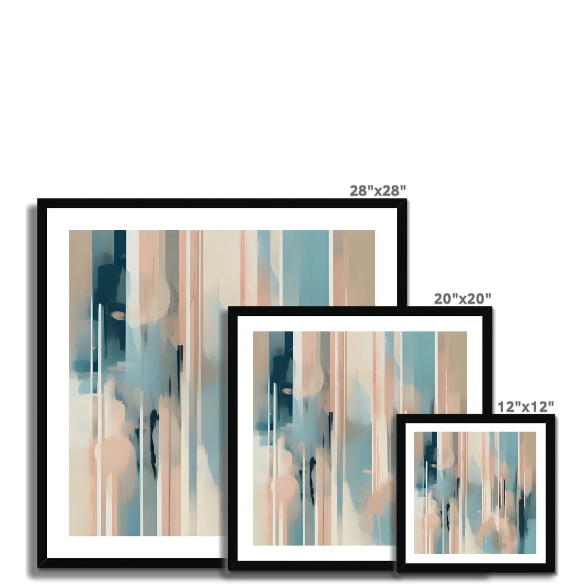 Seek & Ramble Framed Abstract Blues #1 Framed Print