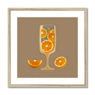 Seek & Ramble Framed 12"x12" / Natural Frame Orange Spritz Framed Print