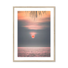 Seek & Ramble Framed A2 Portrait / Natural Frame Sunset Beach  Framed & Mounted Print