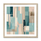 Seek & Ramble Framed 12"x12" / Natural Frame Abstract Blues #2 Framed Print