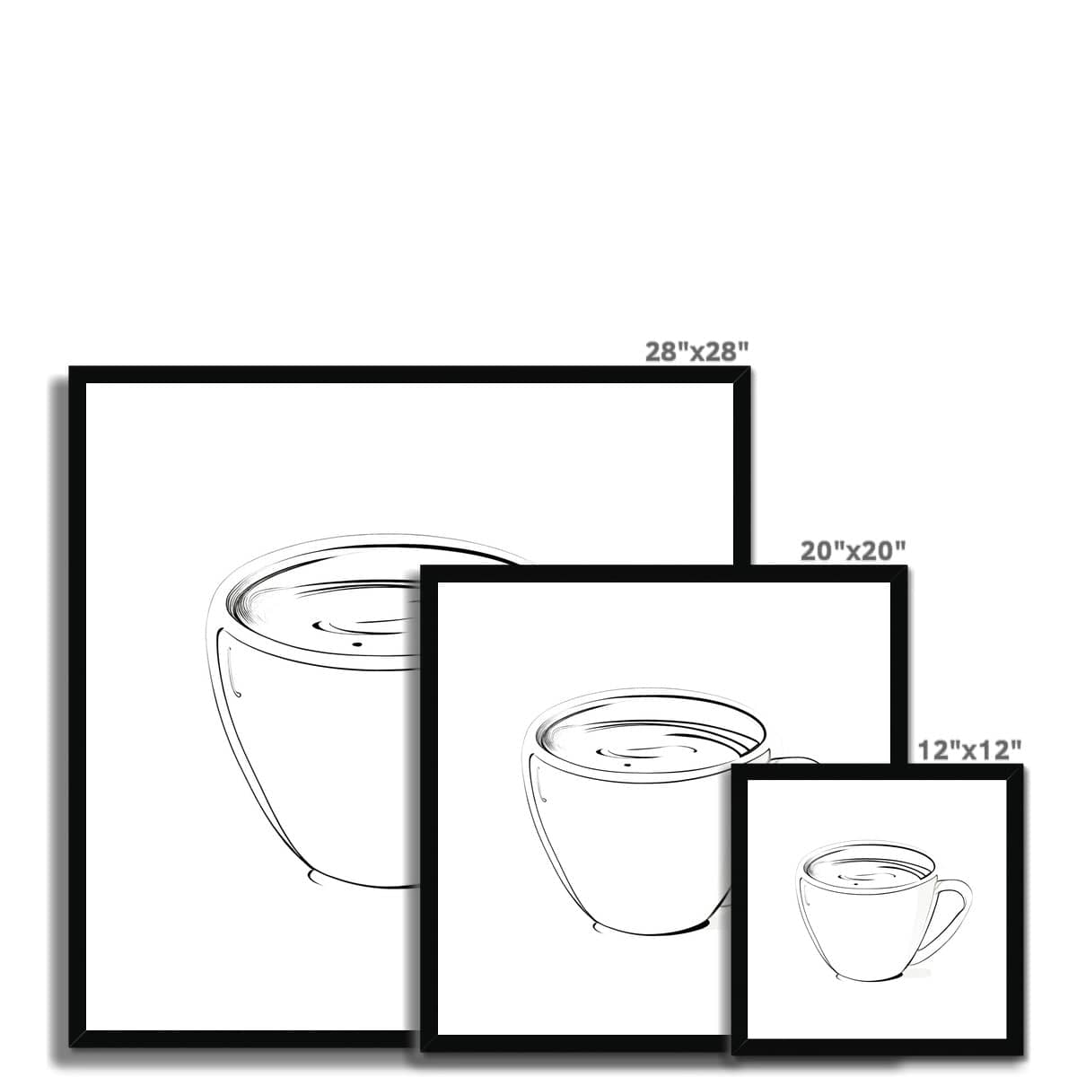 Seek & Ramble Framed Simply Coffee Illustration Framed Print