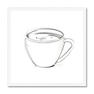 Seek & Ramble Framed 12"x12" / White Frame Simply Coffee Illustration Framed Print