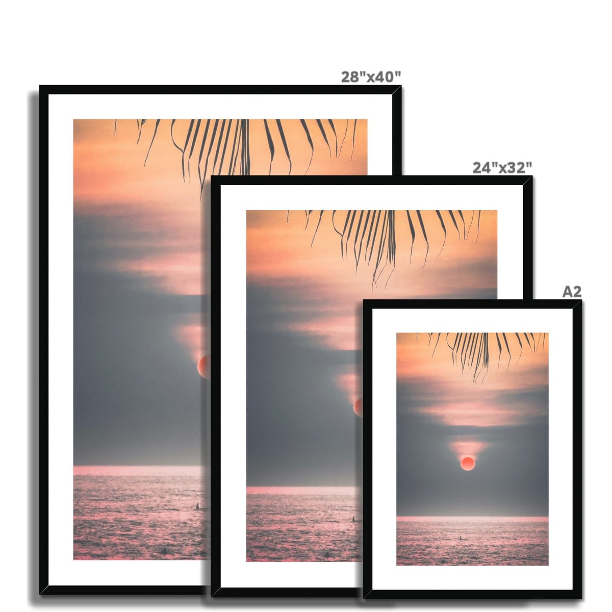 Seek & Ramble Framed Sunset Beach  Framed & Mounted Print