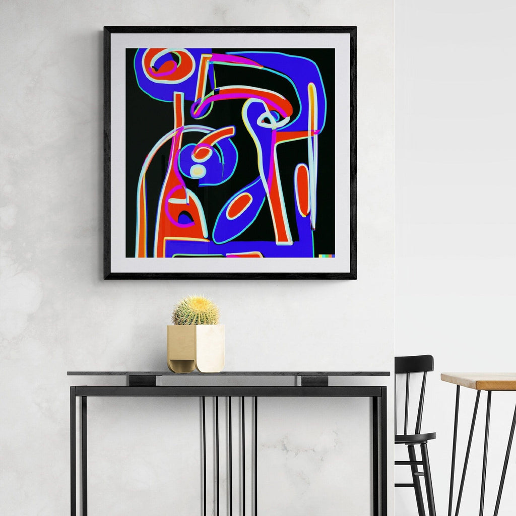 SeekandRamble Framed Ai Picasso Neon Dreams Framed & Mounted Print