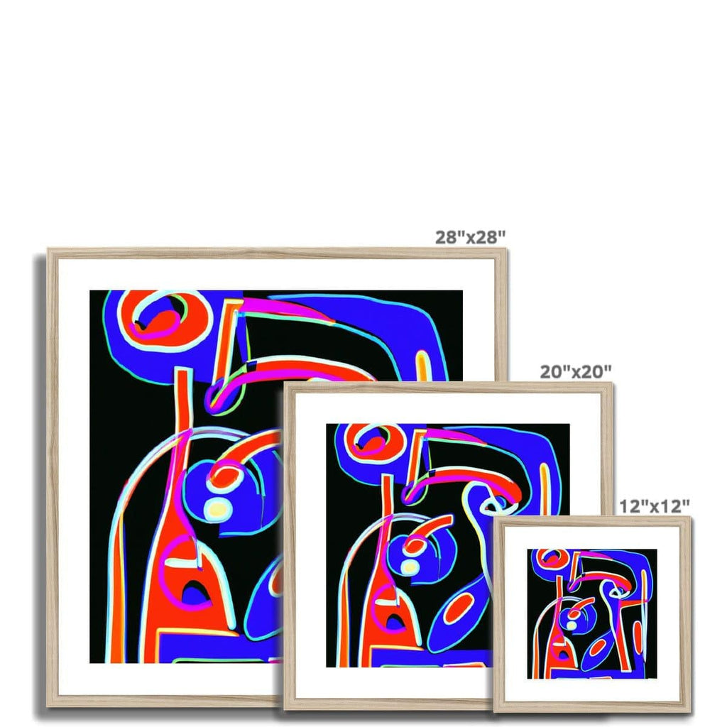 SeekandRamble Framed Ai Picasso Neon Framed & Mounted Print