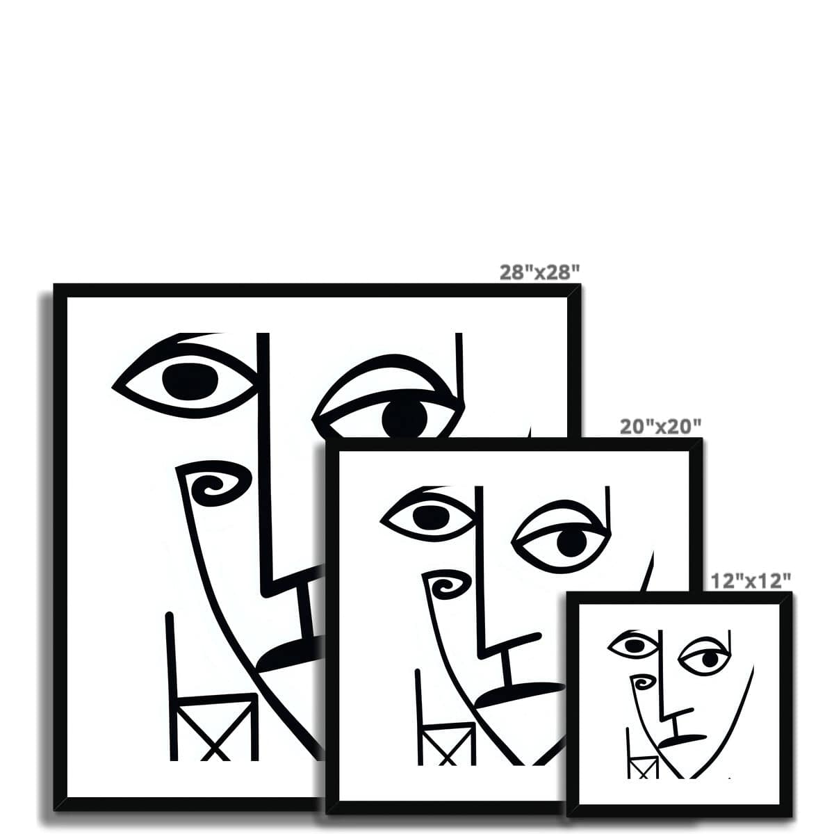 Seek & Ramble Framed Ai Picasso Style Face Framed & Mounted Print