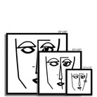 Seek & Ramble Framed Ai Picasso Style Line Drawing Face Framed & Mounted Print