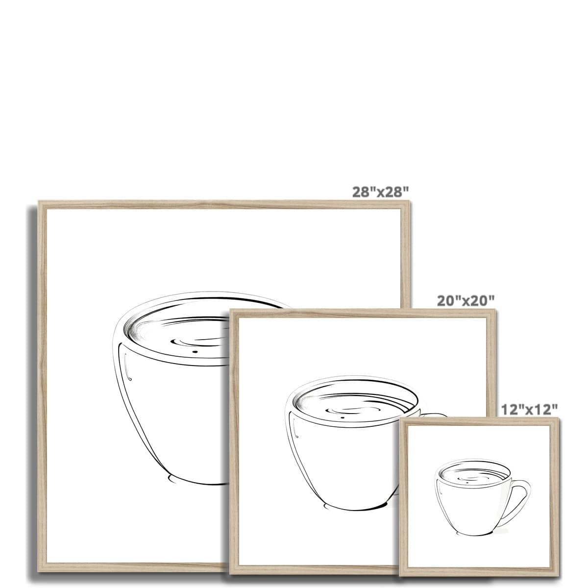 Seek & Ramble Framed Simply Coffee Illustration Framed Print