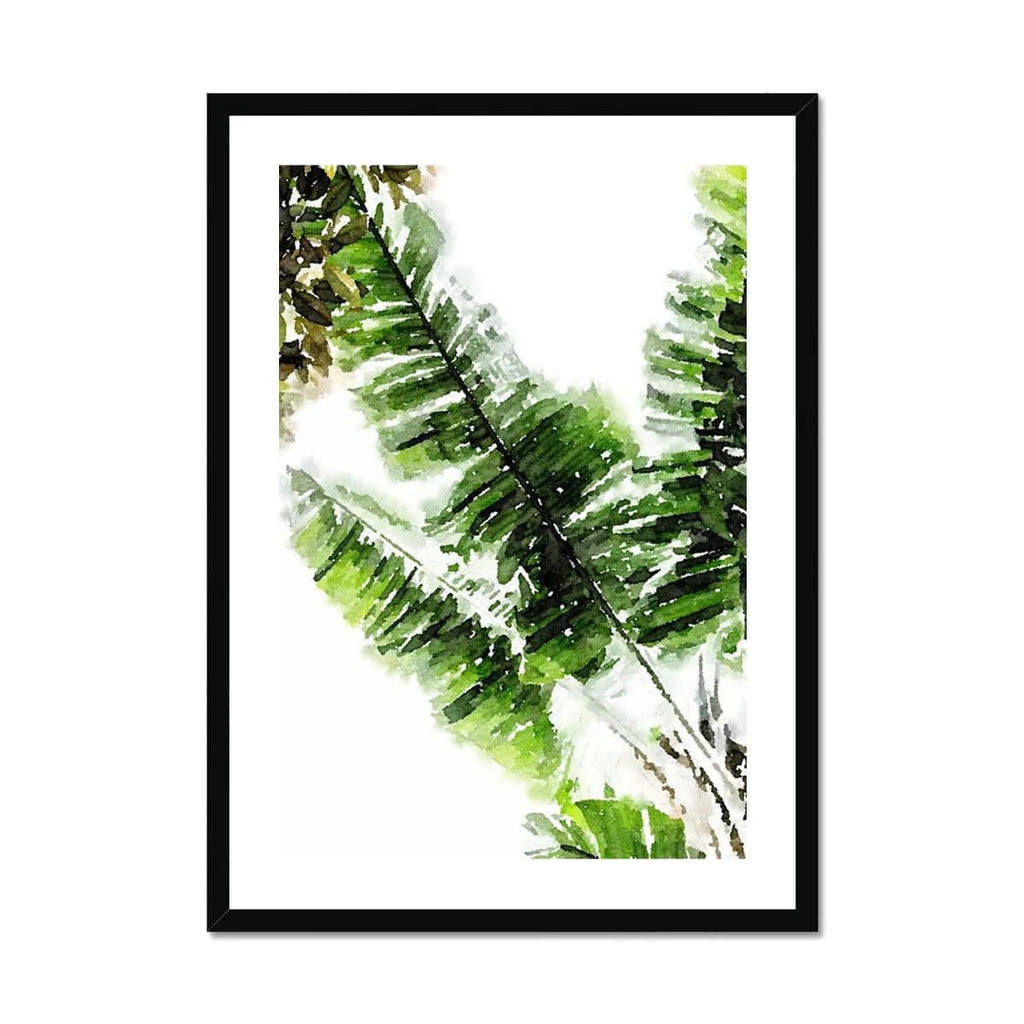 SeekandRamble Framed A4 Portrait / Black Frame Banana Leaf Framed Print