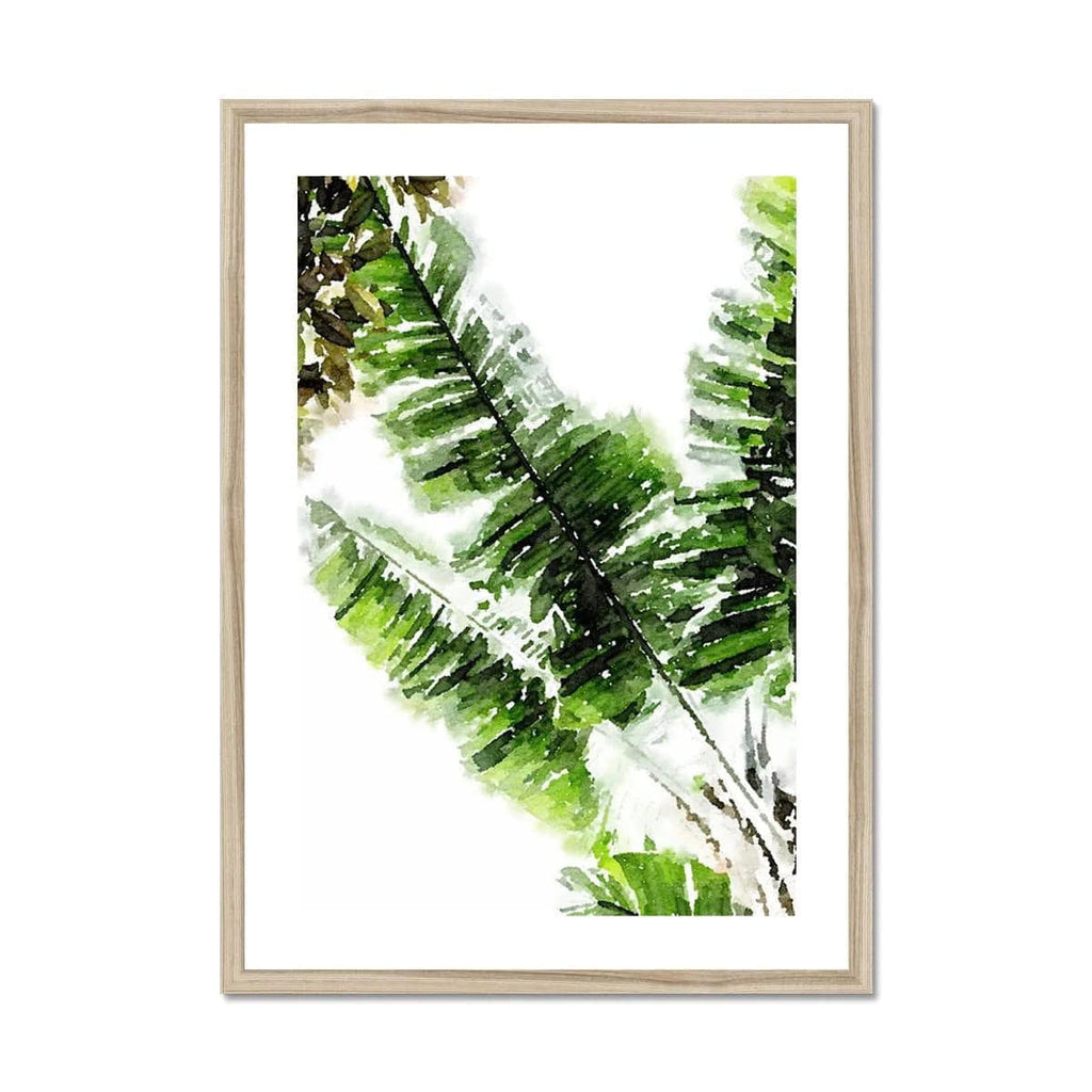Seek & Ramble Framed A4 Portrait / Natural Frame Banana Leaf Framed Print