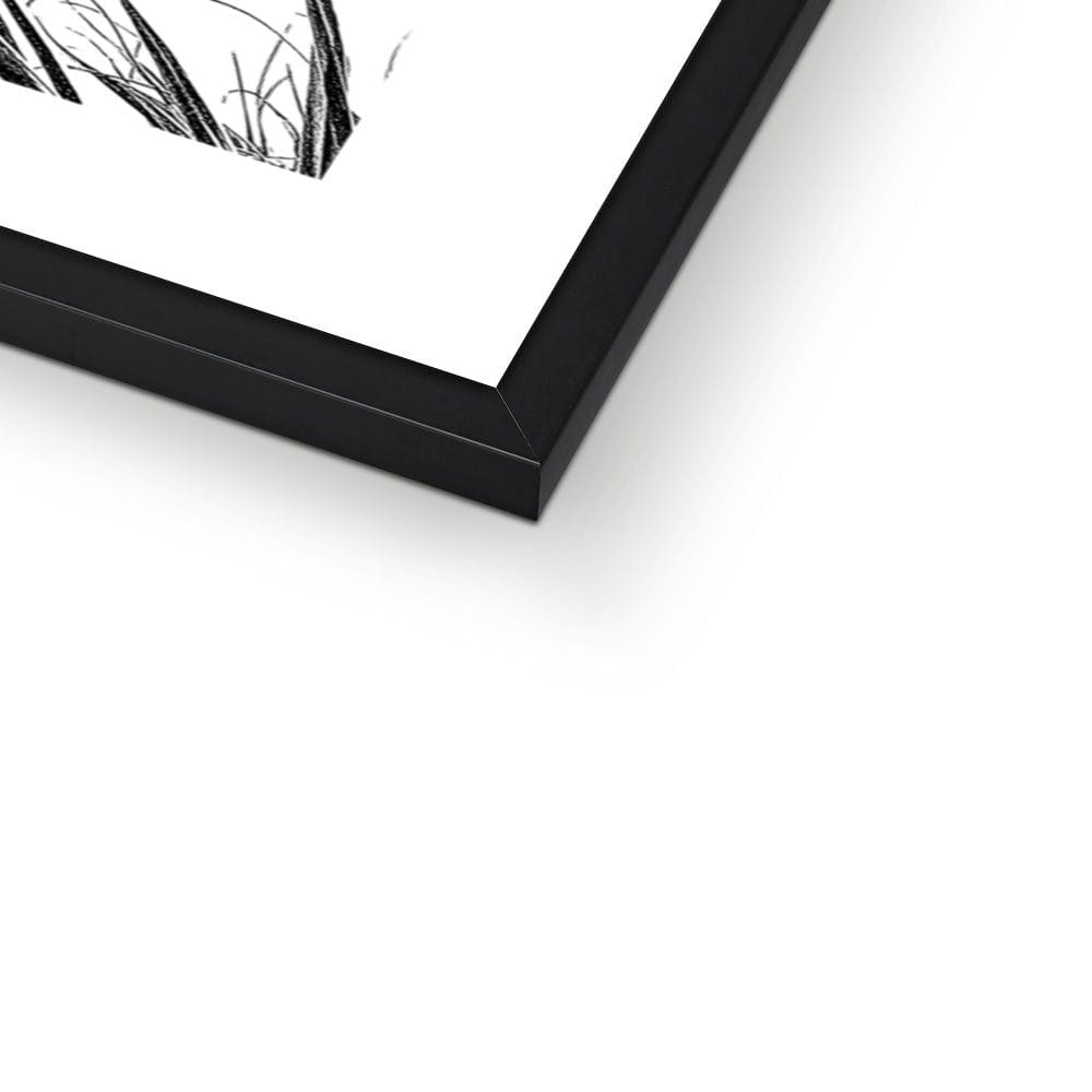 SeekandRamble Framed Black & White Pandanus Framed Print