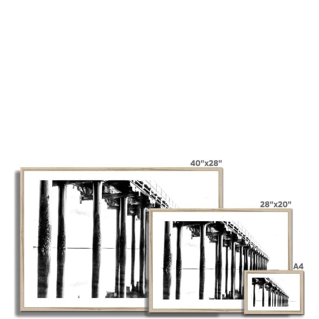 SeekandRamble Framed Black & White Pier Framed & Mounted Print