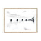Adam Davies Framed 28"x20" / Natural Frame Black & White Pool Blocks Framed & Mounted Print