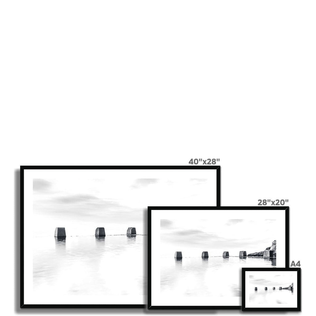SeekandRamble Framed Black & White Pool Blocks Framed & Mounted Print