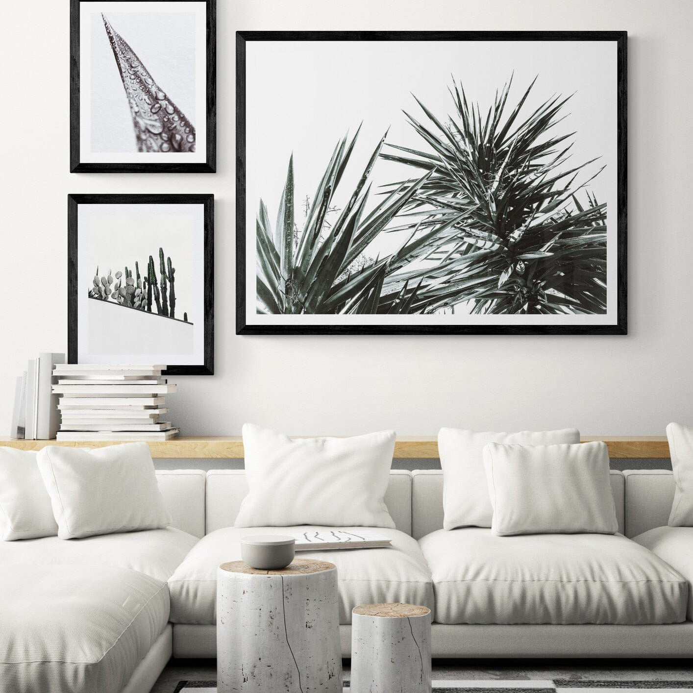 Seek & Ramble Framed Black & White Yucca Plant Print