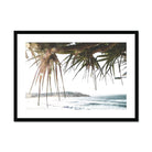 Seek & Ramble Framed A4 Landscape / Black Frame Bondi Beach Palms Framed & Mounted Print