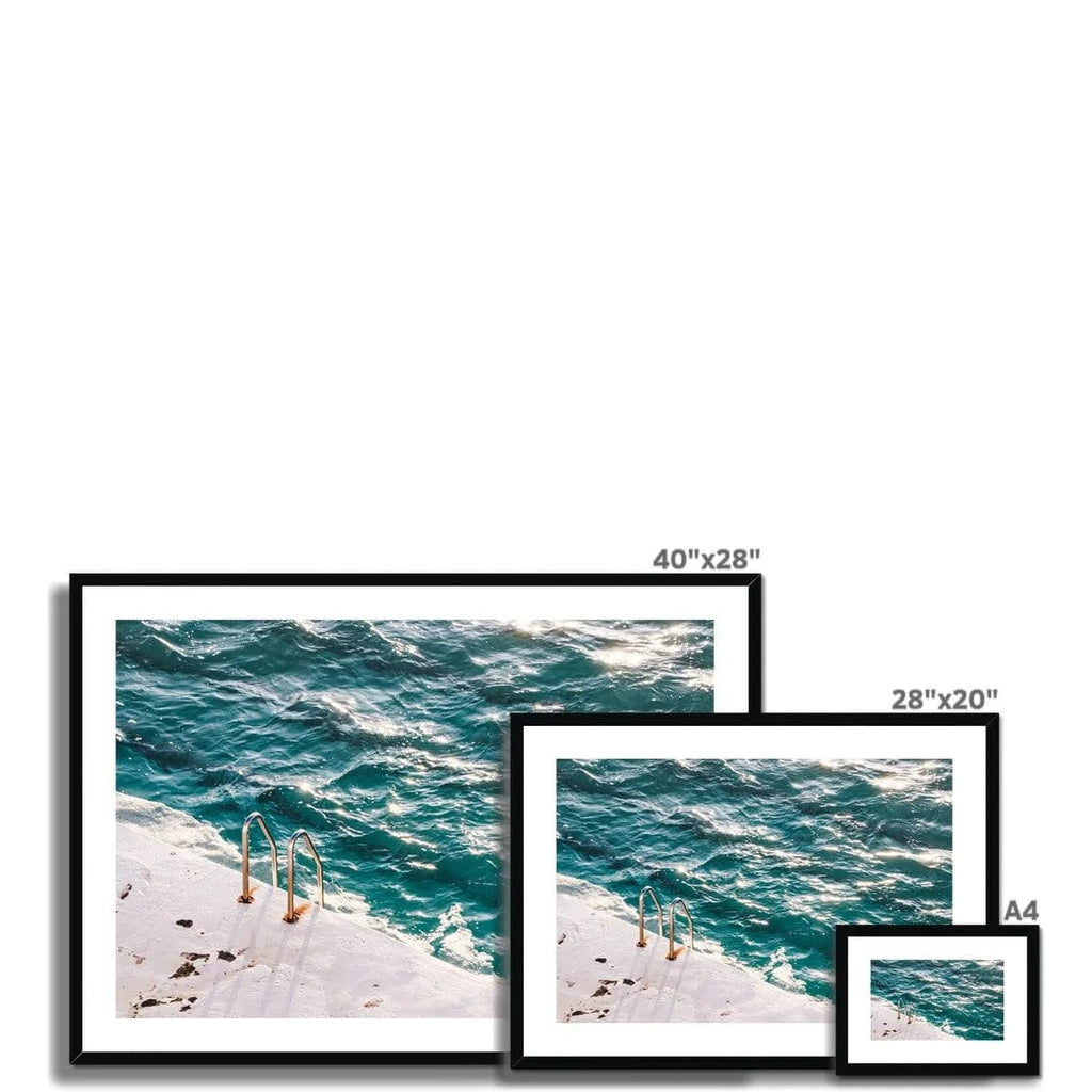 SeekandRamble Framed Bondi Icebergs Ladder  Framed & Mounted Print