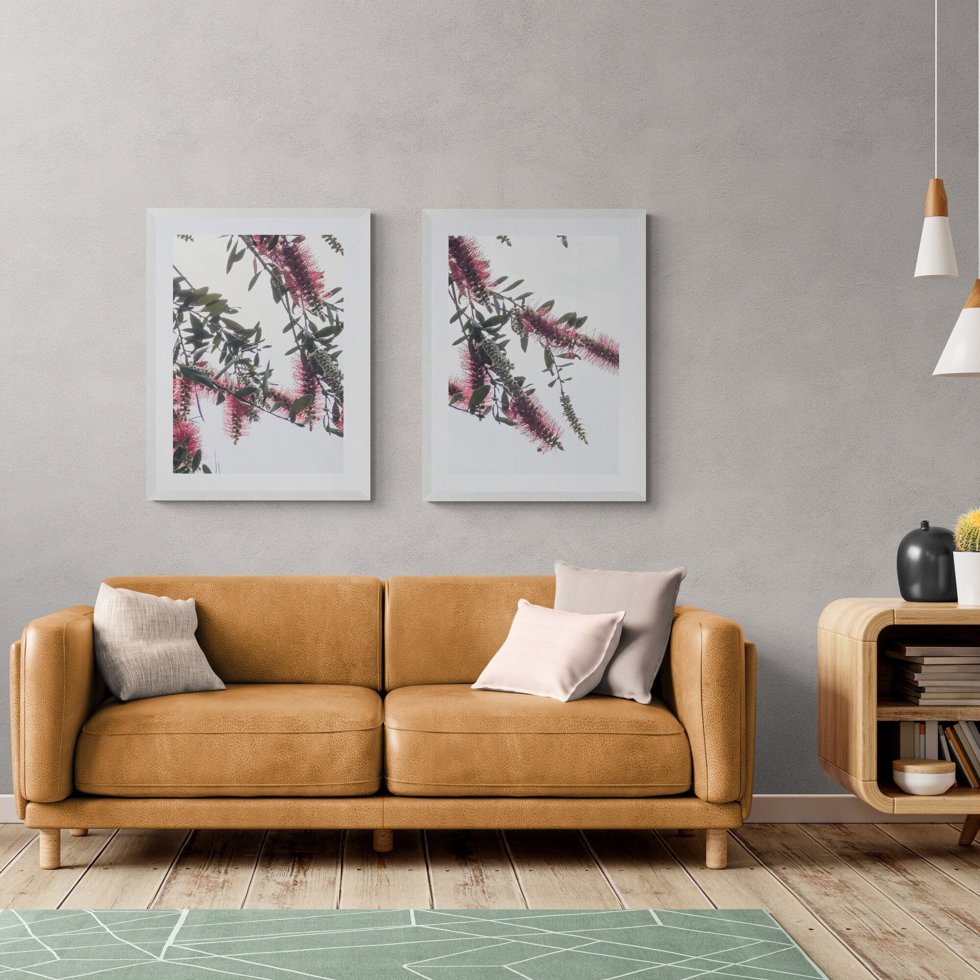 Adam Davies Framed Bottlebrush Flowers #2 Framed & Mounted Print