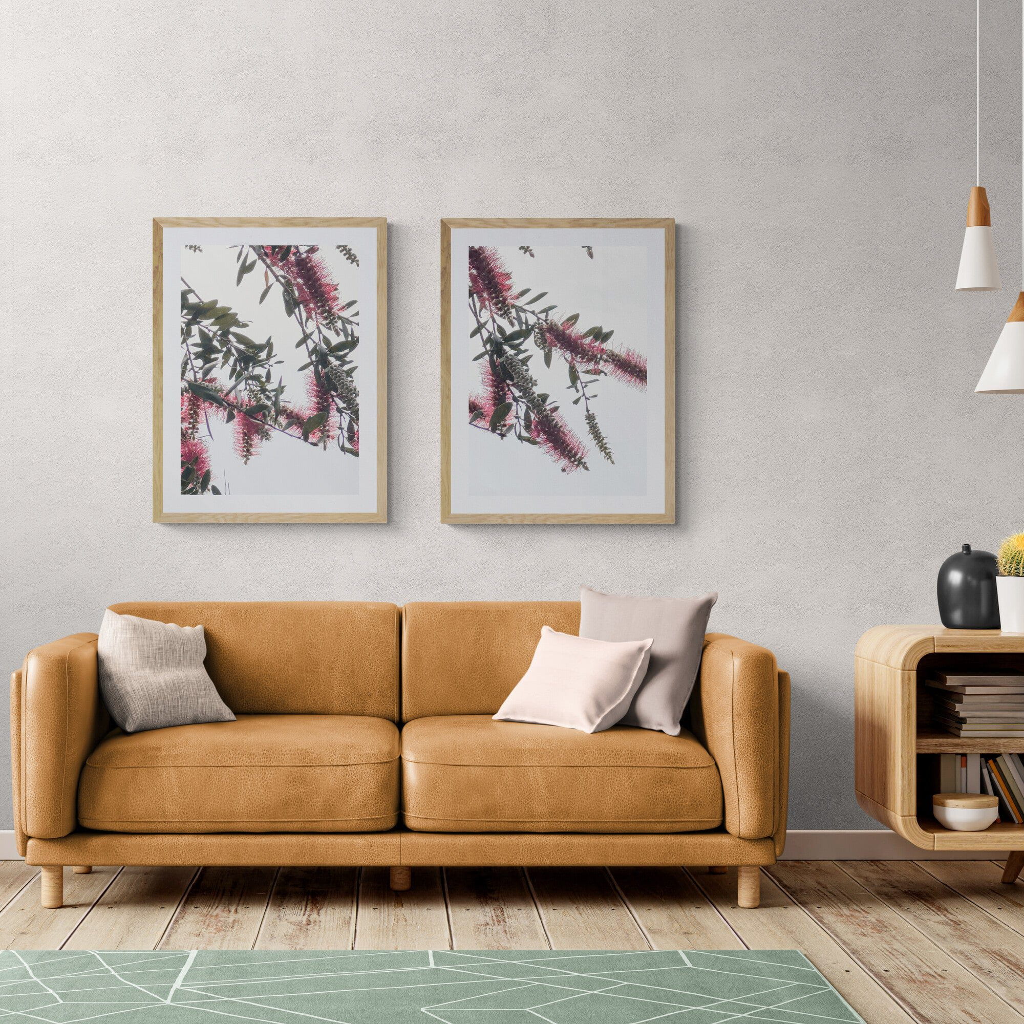 Adam Davies Framed Bottlebrush Flowers #2 Framed & Mounted Print