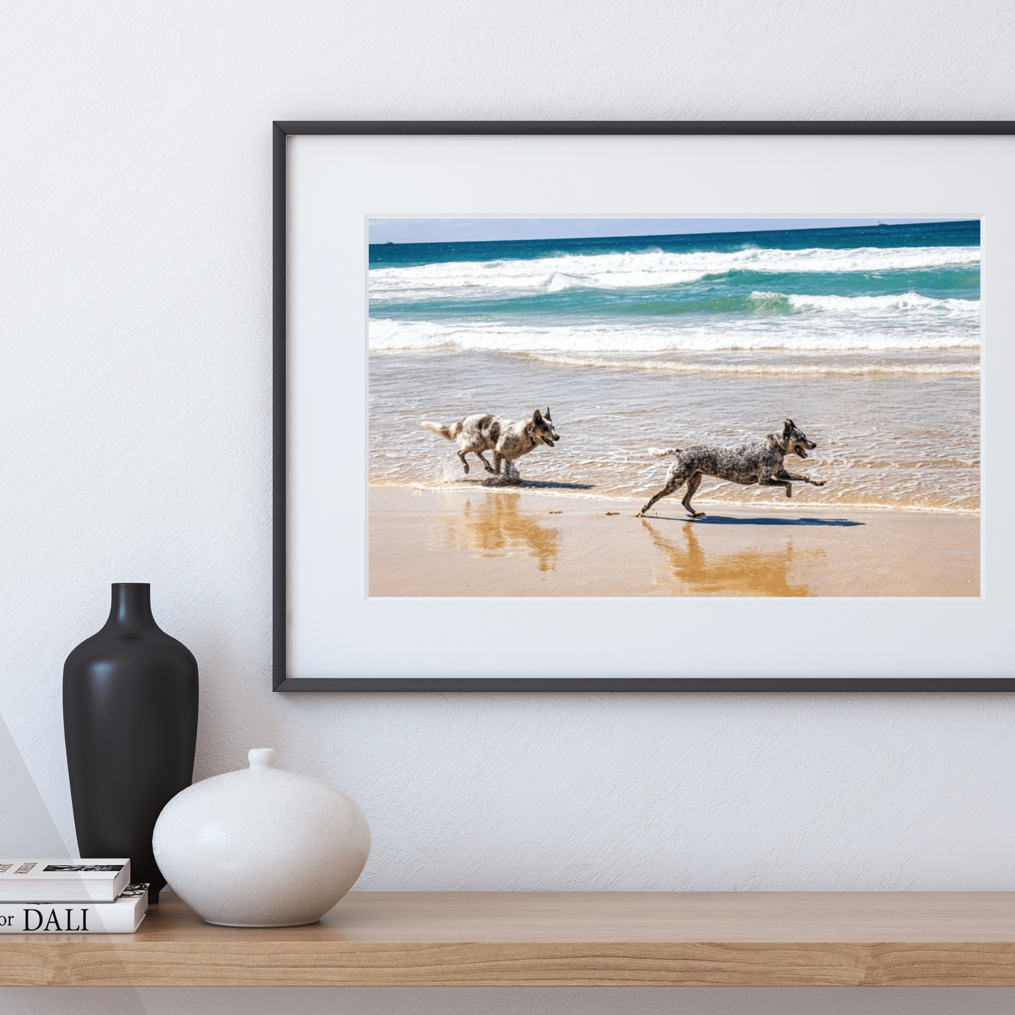 Adam Davies Framed Byron Bay Dogs Framed & Mounted Print