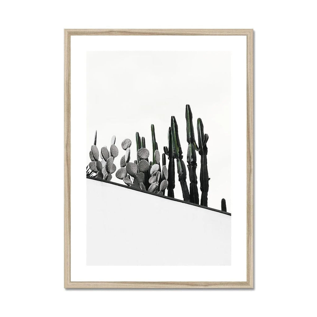 Seek & Ramble Framed A4 Portrait / Natural Frame Cactus Rooftop Botanical Framed Print