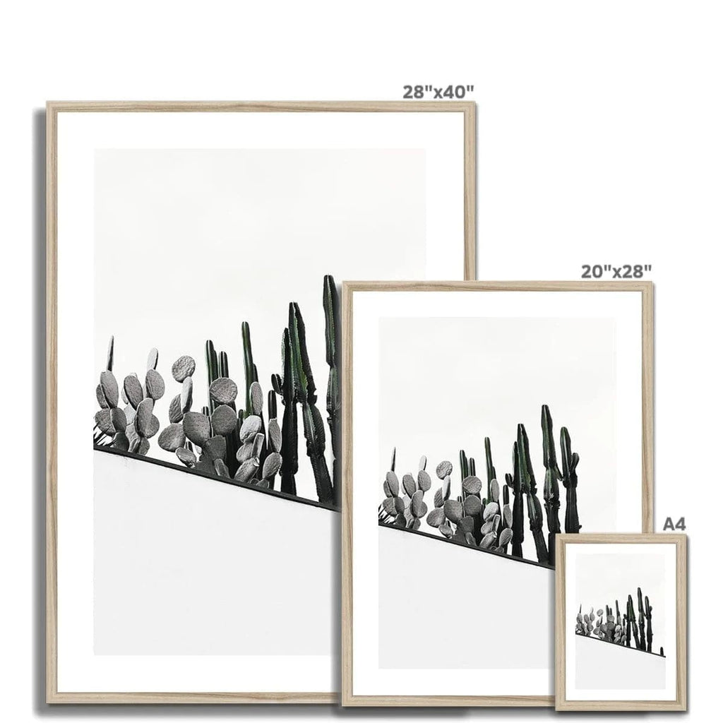 SeekandRamble Framed Cactus Rooftop Framed Print