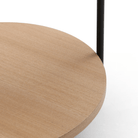Seek & Ramble Side Tables Cleo 40cm Round Side Table With Storage Shelf Ash